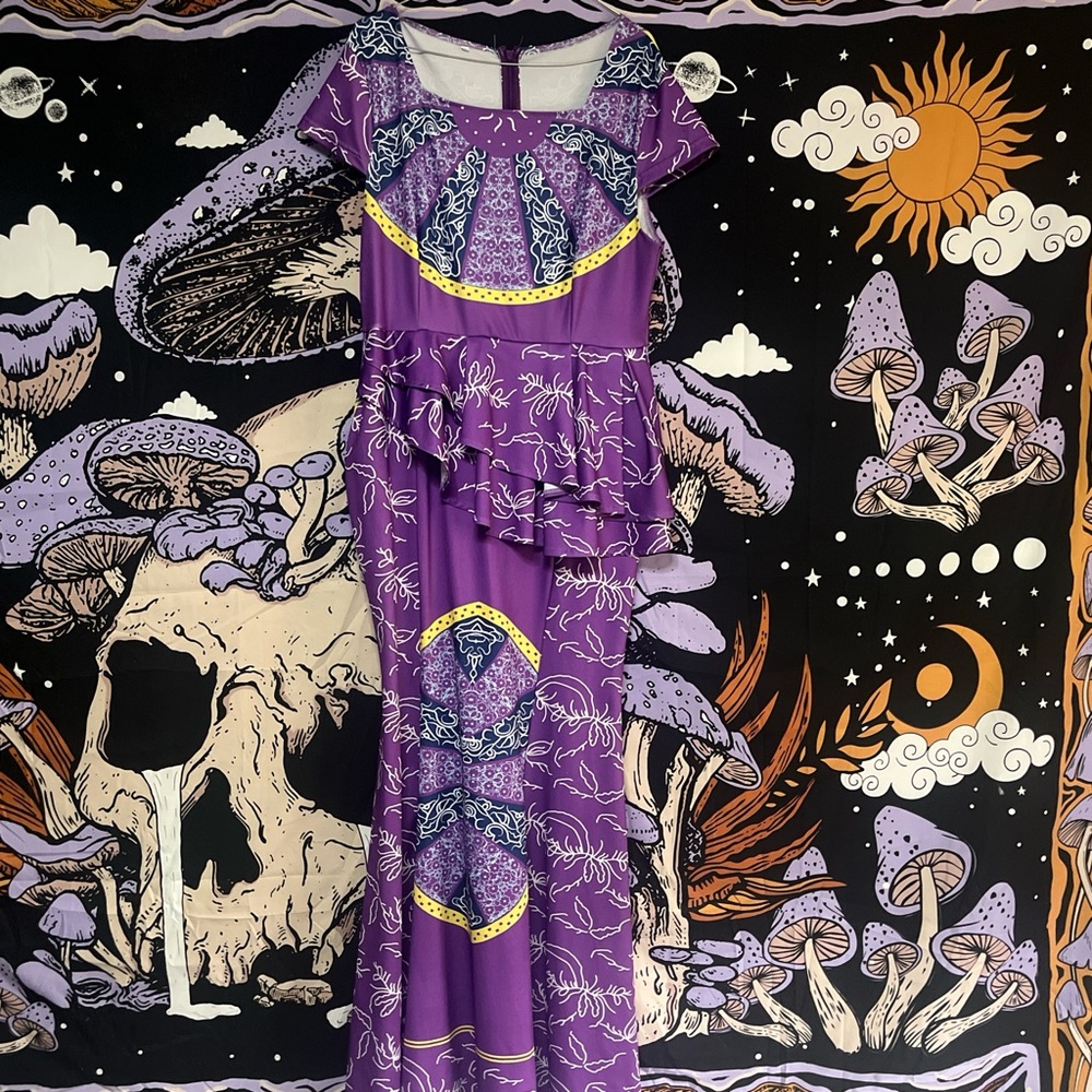 Purple Bohemian Maxi Dress